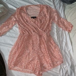Rose gold lace romper - worn once